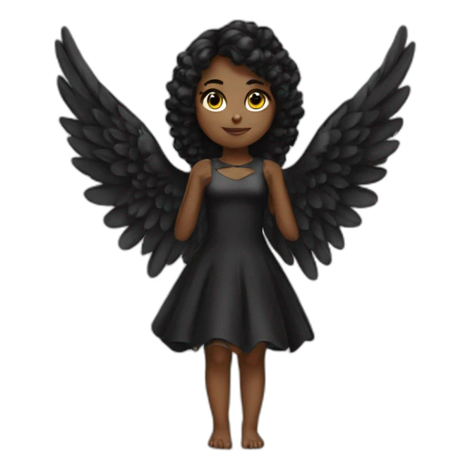 black angel girl wings sticker