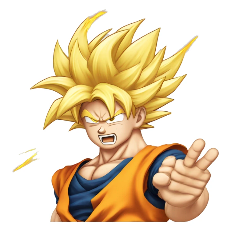 Super Sayian Goku Charging Up Power sticker