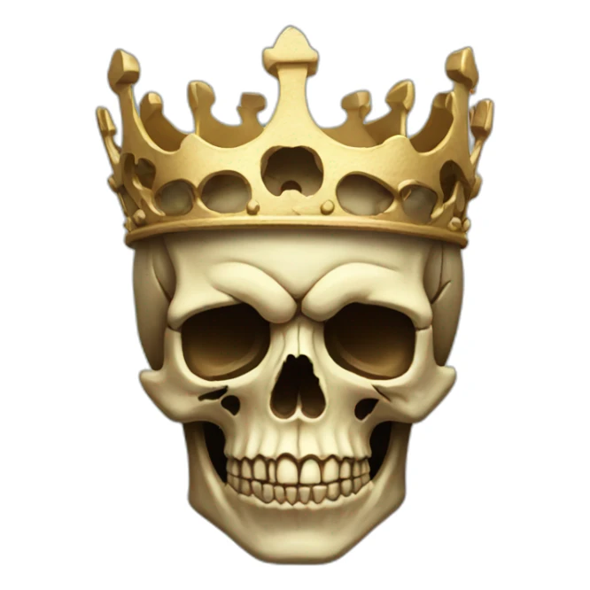 Skull crown sticker