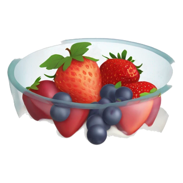 fruit yogurt bowl with strawberries and grapes sticker
