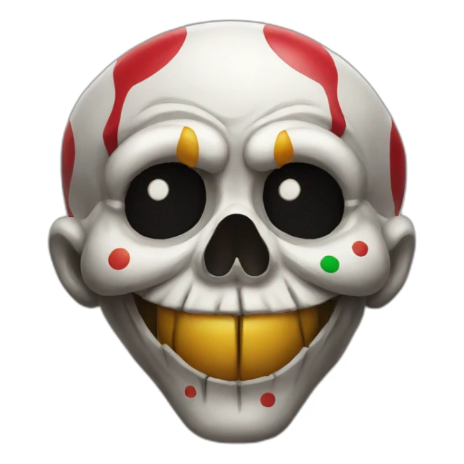 Clown skull sticker