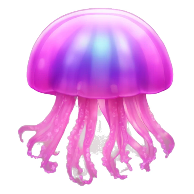 pink shimmery iridescent jellyfish sticker