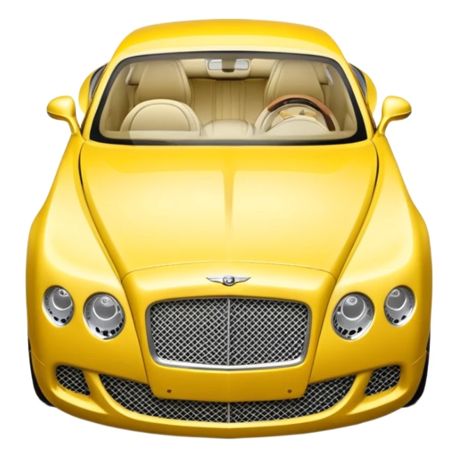 Yellow Bentley sticker