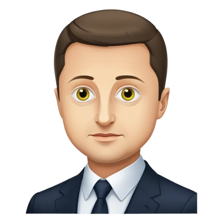 Photorealistic Vladimir Zelensky sticker