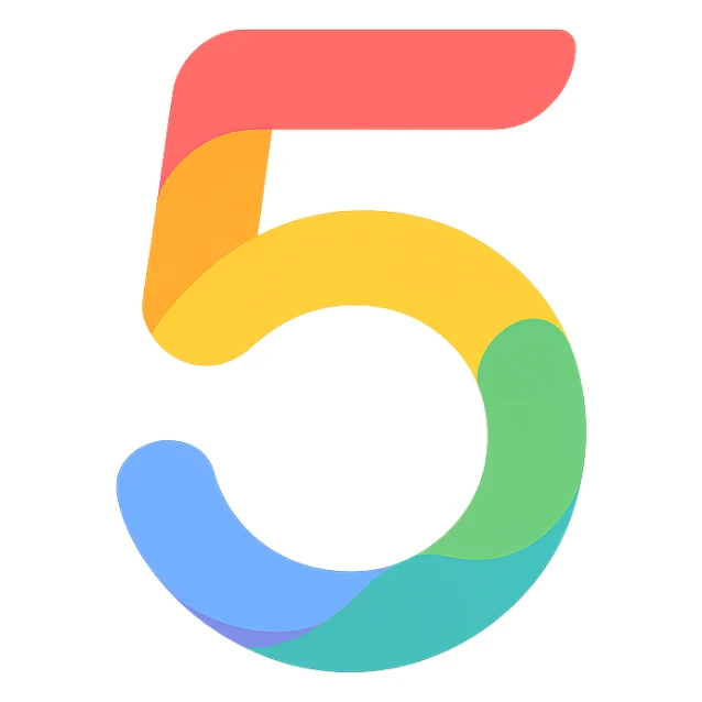 colorful digit flow logo with a playful yet professional vibe sticker