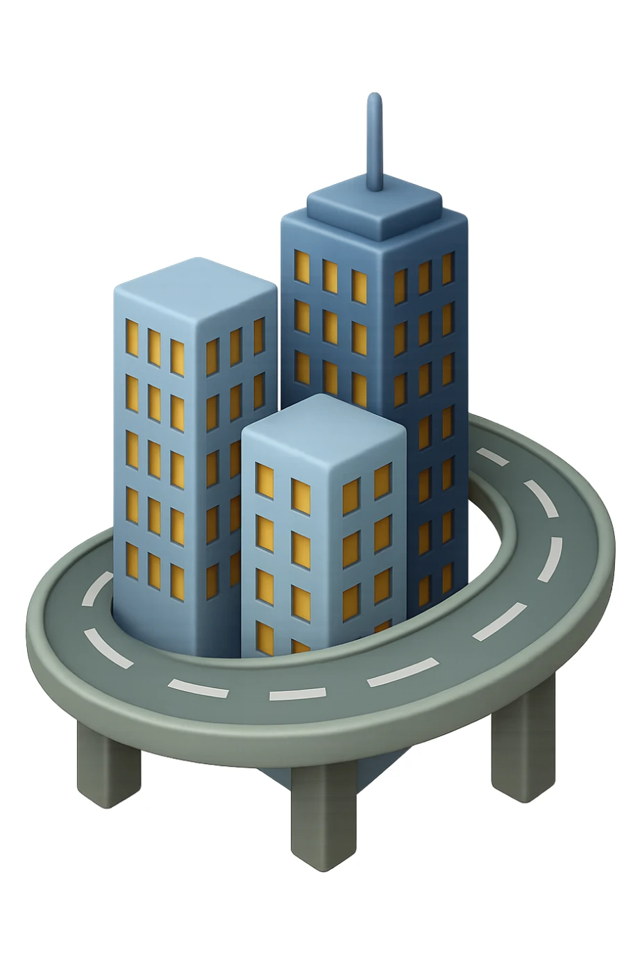 

Сделай детализированное емодзи - небоскребы а рядом дорога-мост, чтобы емодзи олицетворял слово ИНФРАСТРУКТУРА. Дорога может как то закручиваться вокруг небоскребов или просто.

Без фона, на пнг прозначном фоне sticker