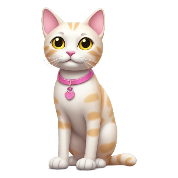 standing cat wearing pink shoes sticker