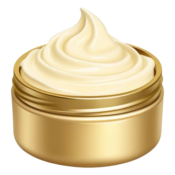White body butter with gold lid sticker
