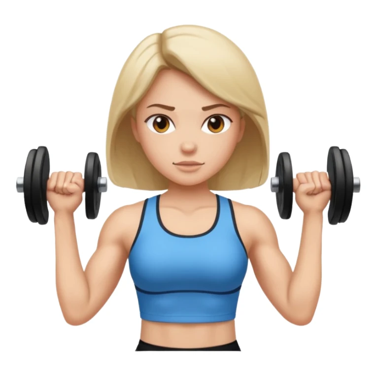 girl working out arms with a shirt on  sticker