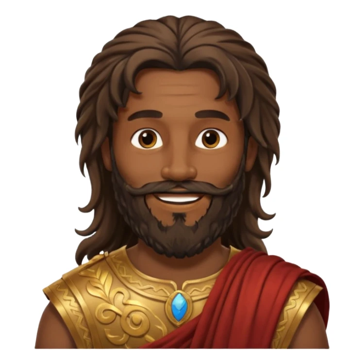 ancient Rome black men long hair long bearded sticker