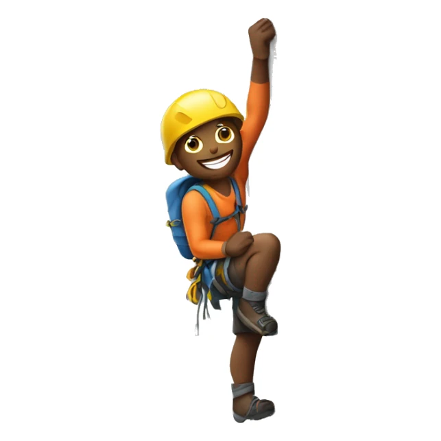 a climber scaling the side of a mountain with no ropes sticker