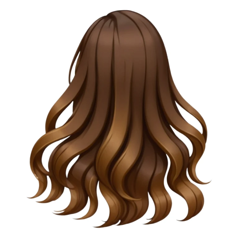 back view of long brown hair sticker