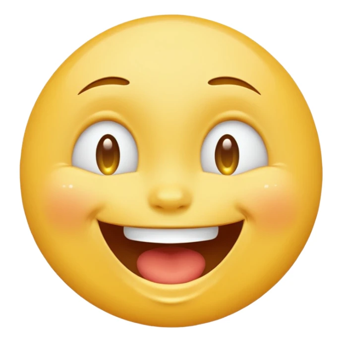 Emoji, yellow round laughing face, tears of joy sticker