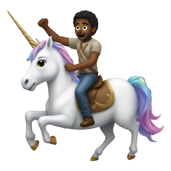Me riding a unicorn sticker