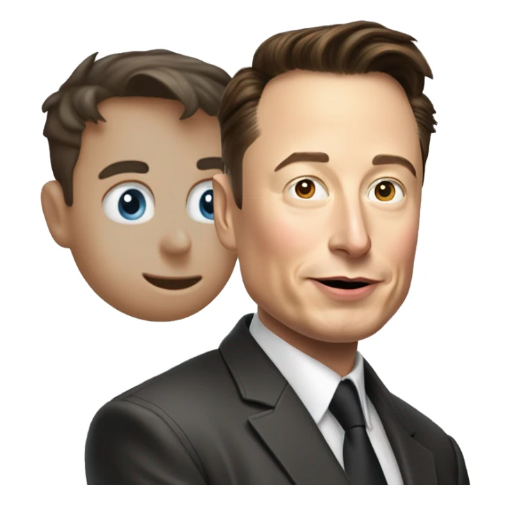 elon musk'ın elinde dürbün sticker