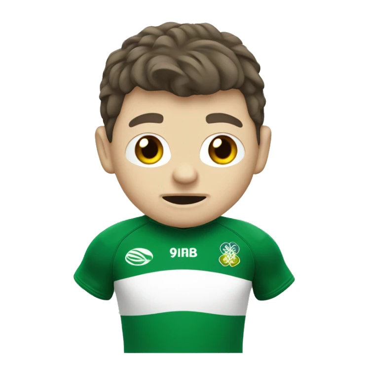 Brian O’Driscoll rugby, wearing Irish rugby jersey sticker