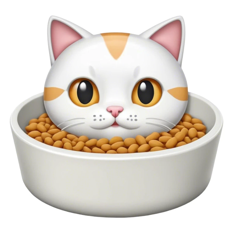 2D CAT FOOD BOWL WITH WHITE FOOD sticker