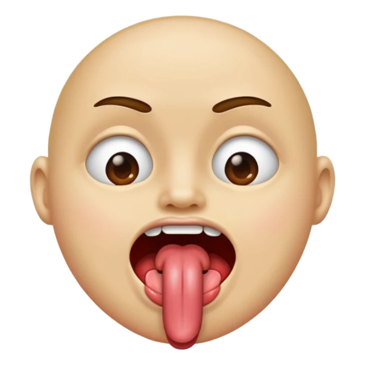 tounge sticking out with drool sticker