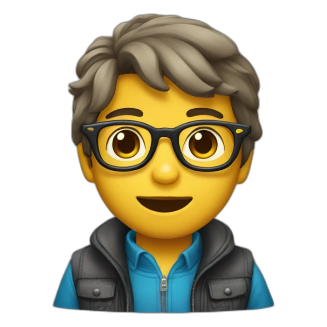 Niño con gafas sticker