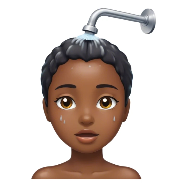 Taking a shower as a black girl sticker