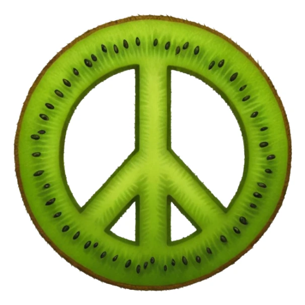 Peace sign hand emoji but its kiwi skin sticker