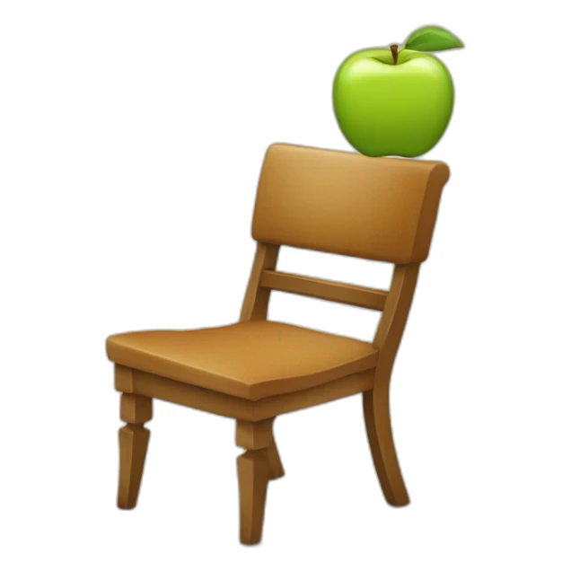 Cheval qui bout du jus de pomme sur une chaise sticker