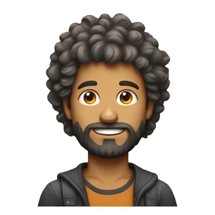 personagem masculino com cabelo em topete, gordinho sticker