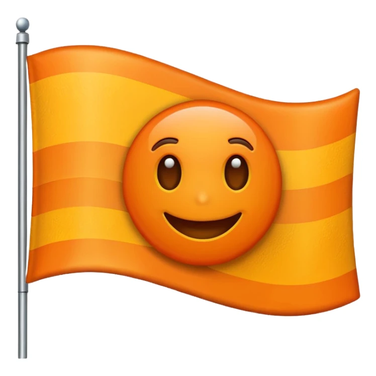 I want a flag emoji 🚩🚩 like this but flag should be orange sticker