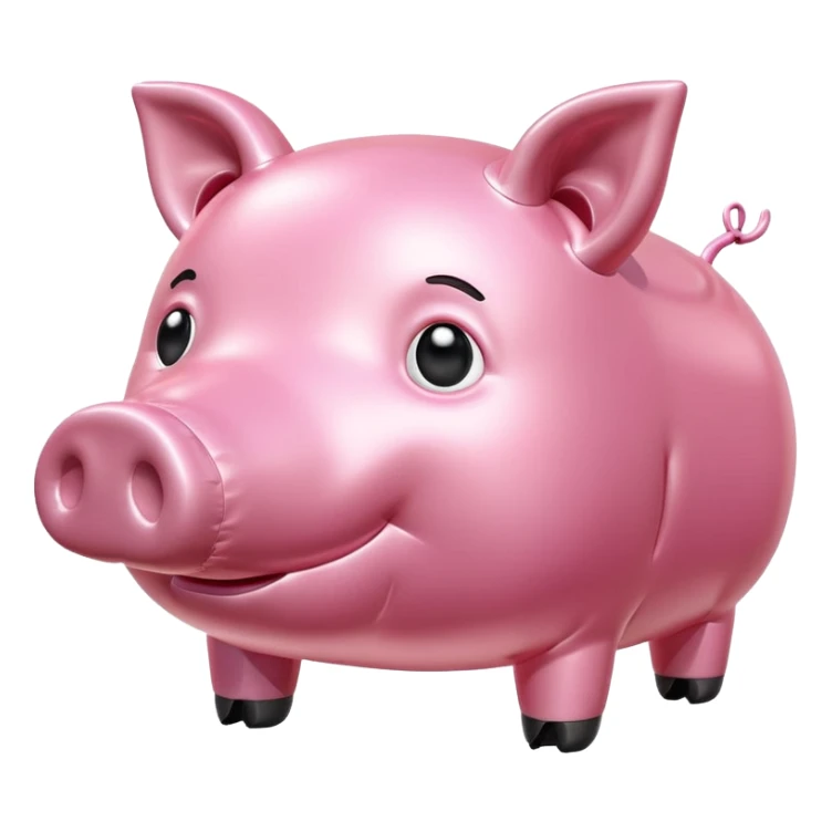 spam meat jeff koons style inflatable pig sculpture  sticker