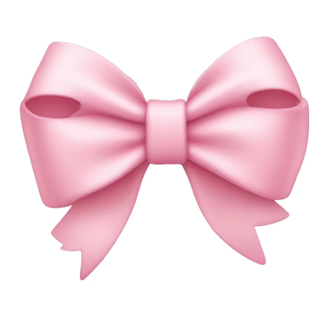 light pink bow on light pink bow sticker