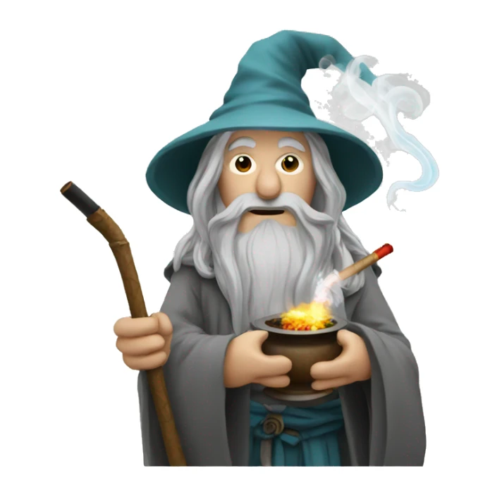 gandalf smoking a shisha sticker