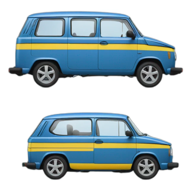 1 cars T5 volwagen blue sticker