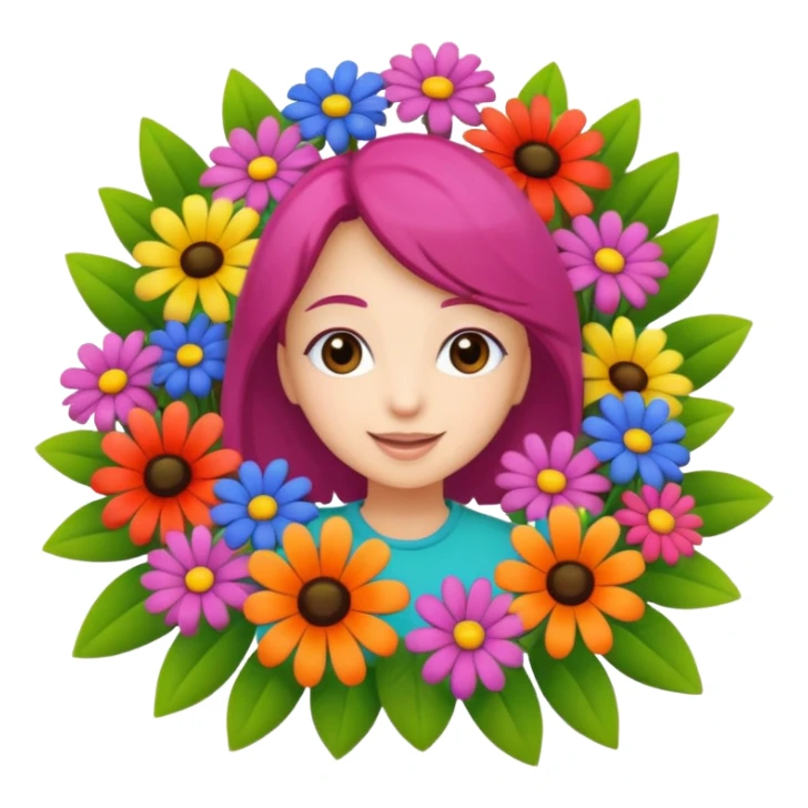 Happy Birthday Mina in multicolored flowers sticker