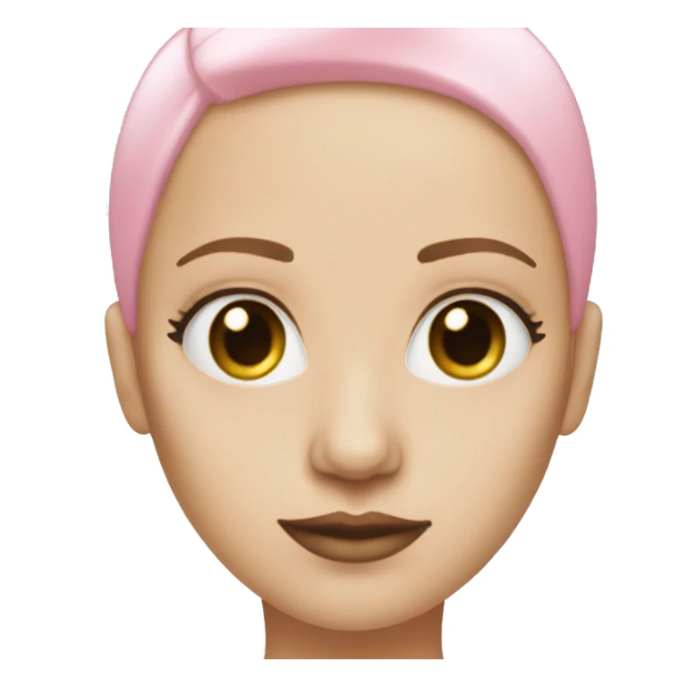 baldheaded white woman with pink lashes sticker