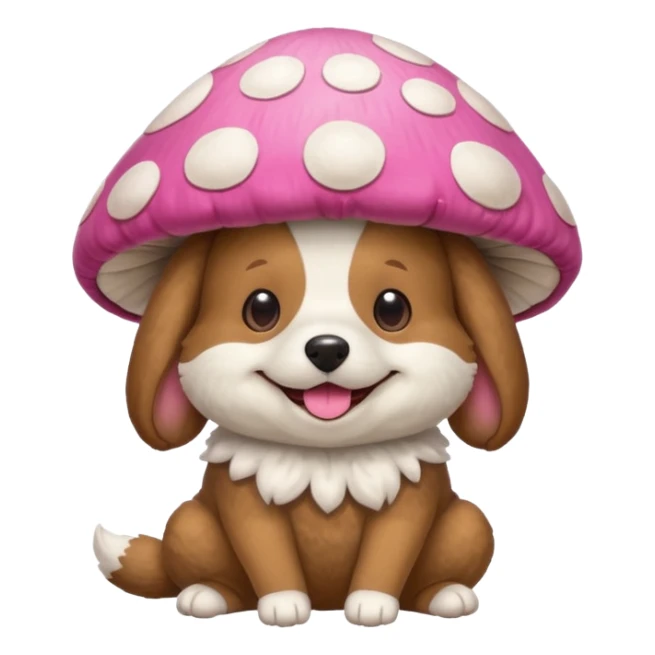 Dog in mushroom costume sticker