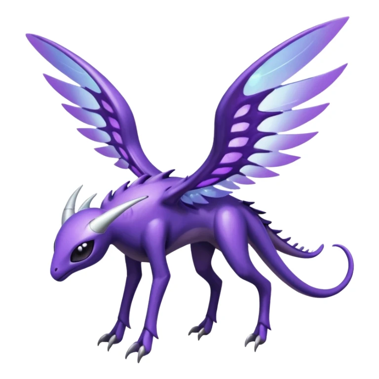 Shiny celestial divine flying ethereal gloomy dusky eldritch Genesect-Lunala-hybrid-fantasy-creature sticker