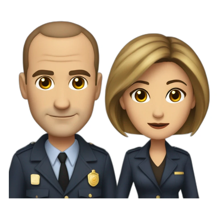 Detective Olivia benson and detective Elliot stabler season 10 sticker