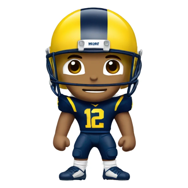 Tom Brady in his Michigan wolverines football uniform  sticker