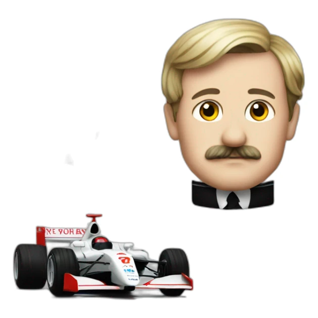 f1 car with hitler head instead of wheels sticker