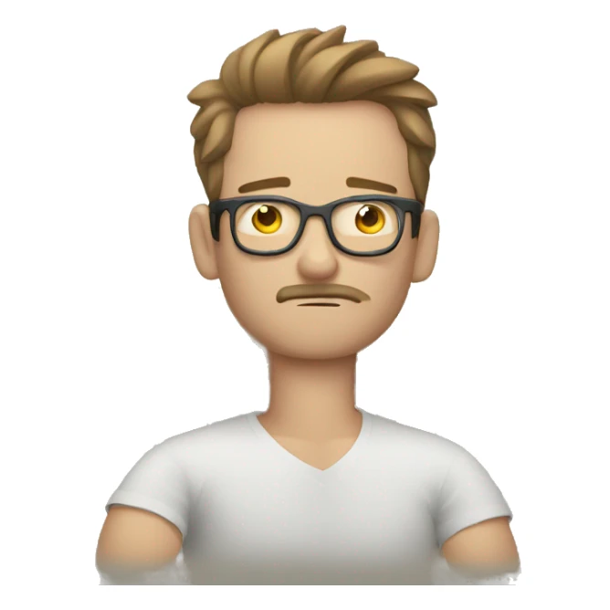 man that has his attention and focus dividing by distractions sticker