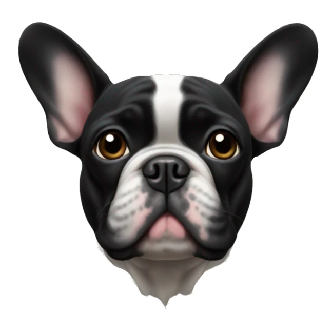 black French bulldog sticker