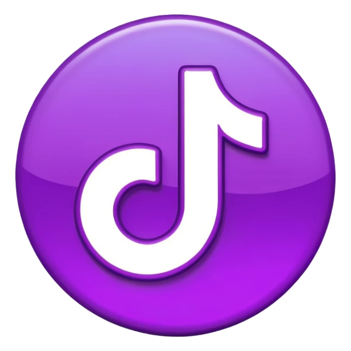 Purple and Cian Symbol of TikTok app sticker