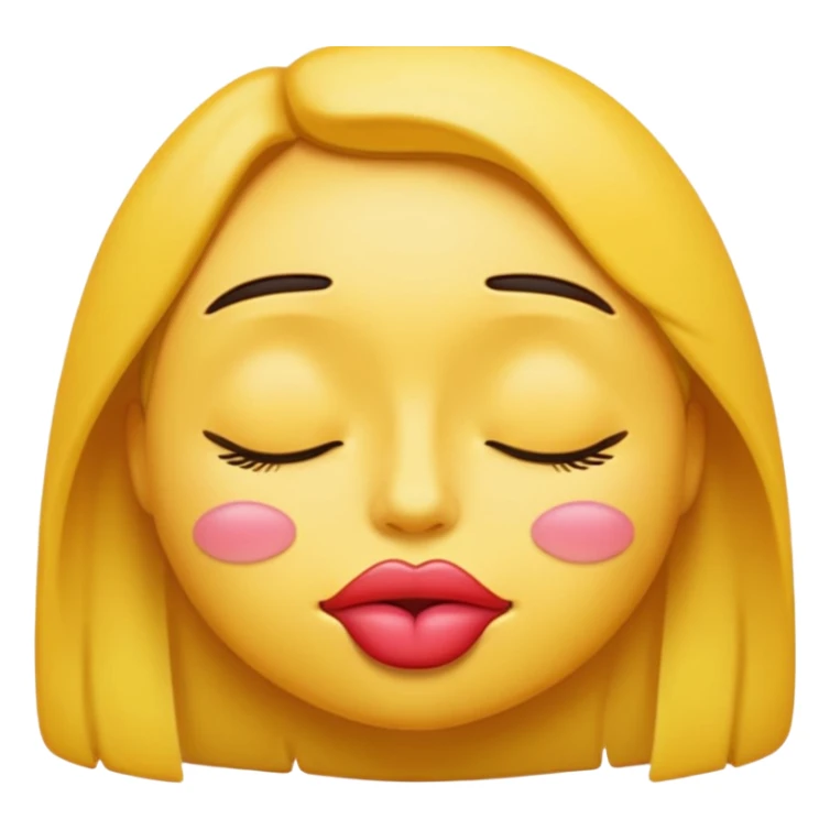 Make me an emoji sticking out his lips and closing his eyes sticker