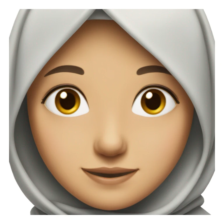 girl with hijab with brown eyes smiling  sticker