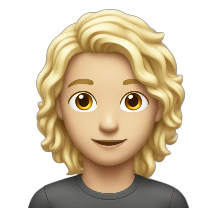 Foto de um jovem branco com o cabelo claro sticker