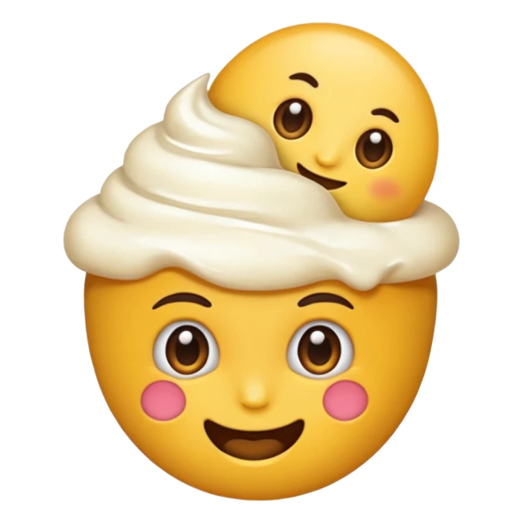 Emoji e panna in faccia sticker