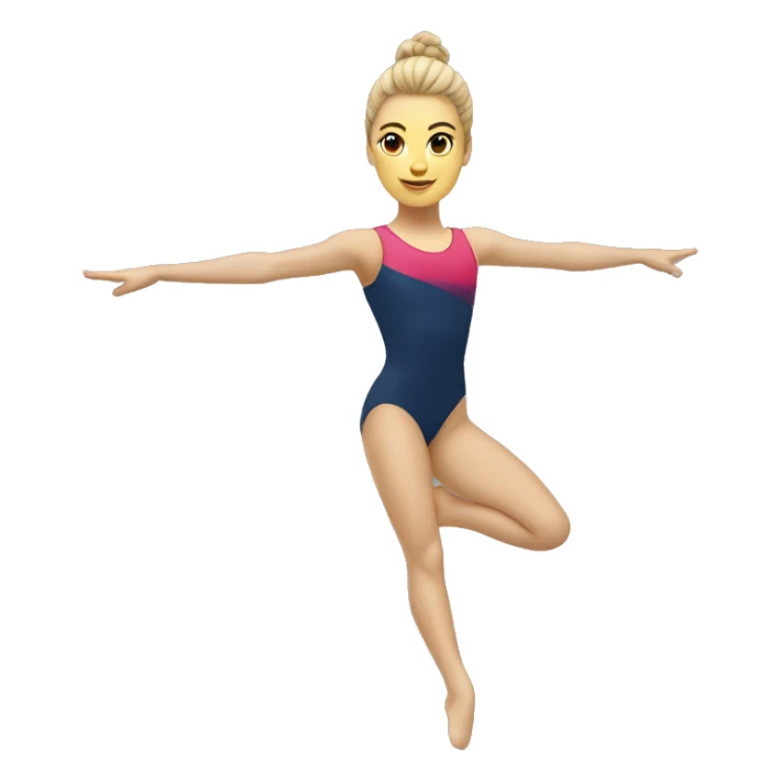Gymnaste qui fait le grand écart de dos  sticker