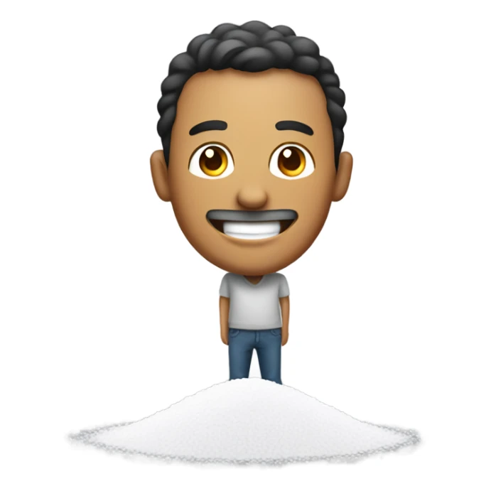 happy man with pile of salt sticker