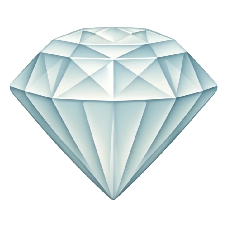 diamond shape carved from ivory emoji sticker