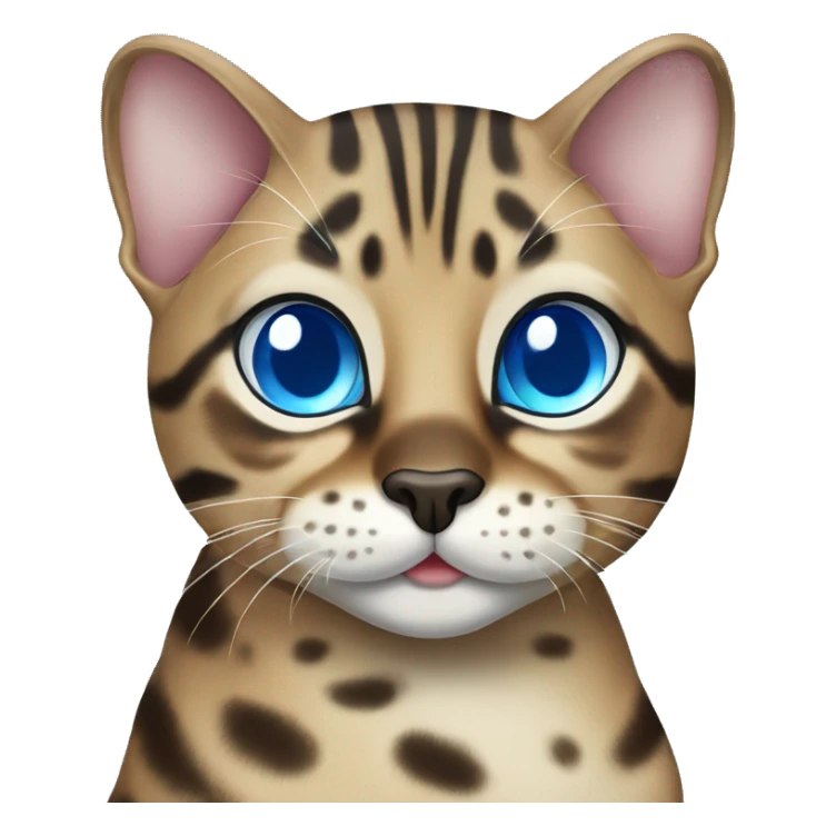 Seal Bengal cat with Blue eyes standing sticker